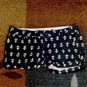 Juniors So Blue anchor shorts